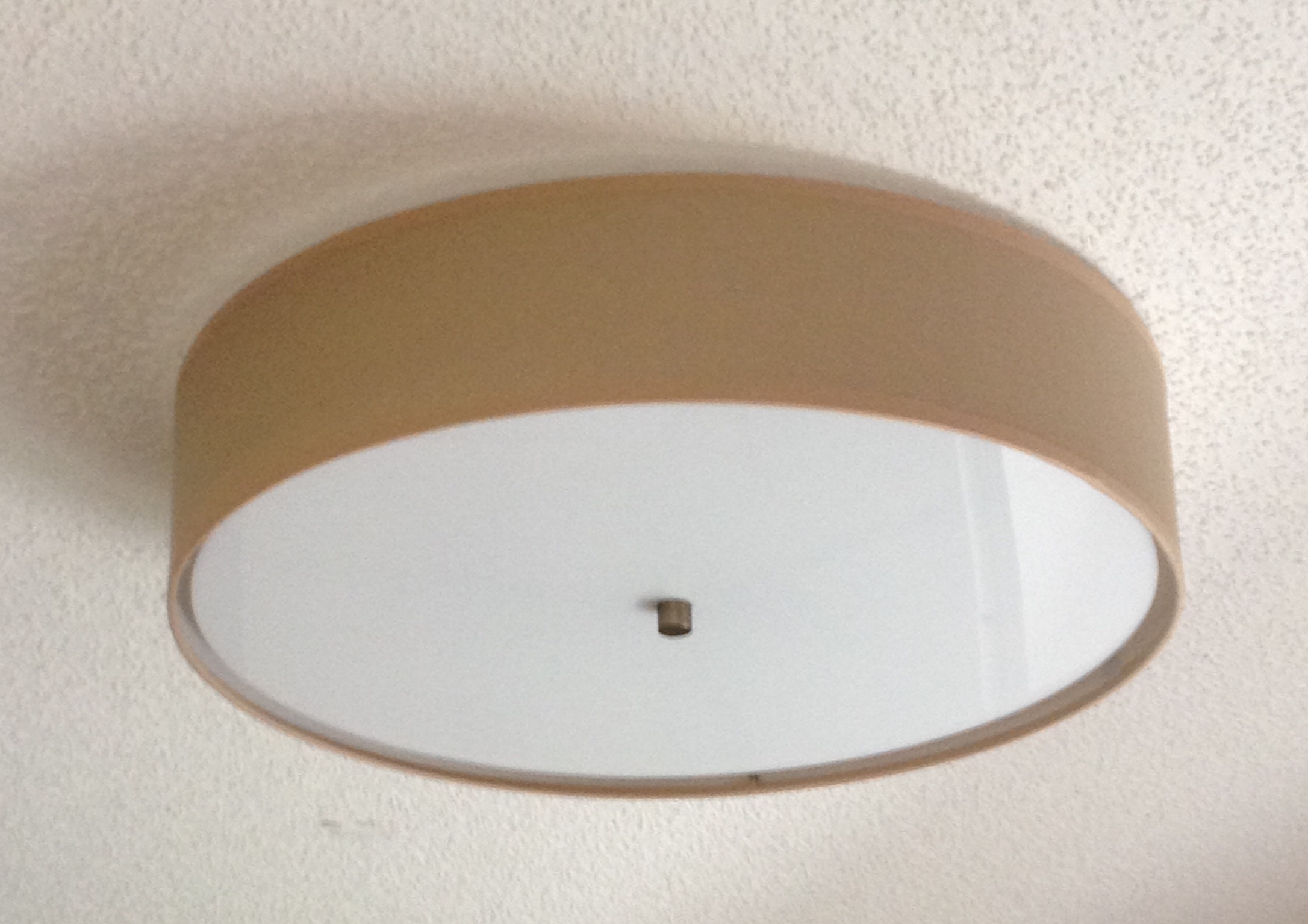 Flush Mount Linen Drum Shade Light Fixture