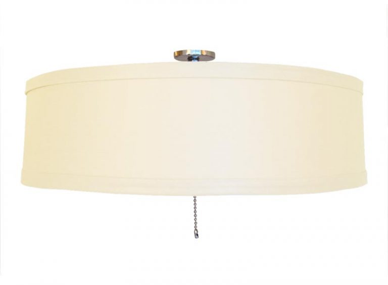 Attaching Linen Drum Shade for Ceiling Fans S.T. Lighting LLC.