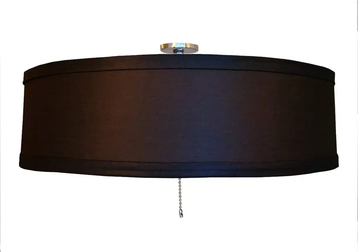 Standard Linen Drum Shade Light Kit for Ceiling Fans - Image 3