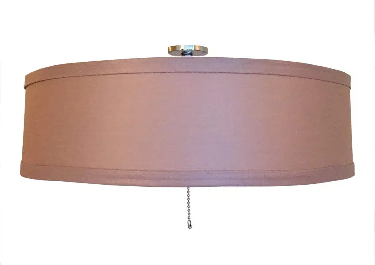 Standard Linen Drum Shade Light Kit for Ceiling Fans - Image 4
