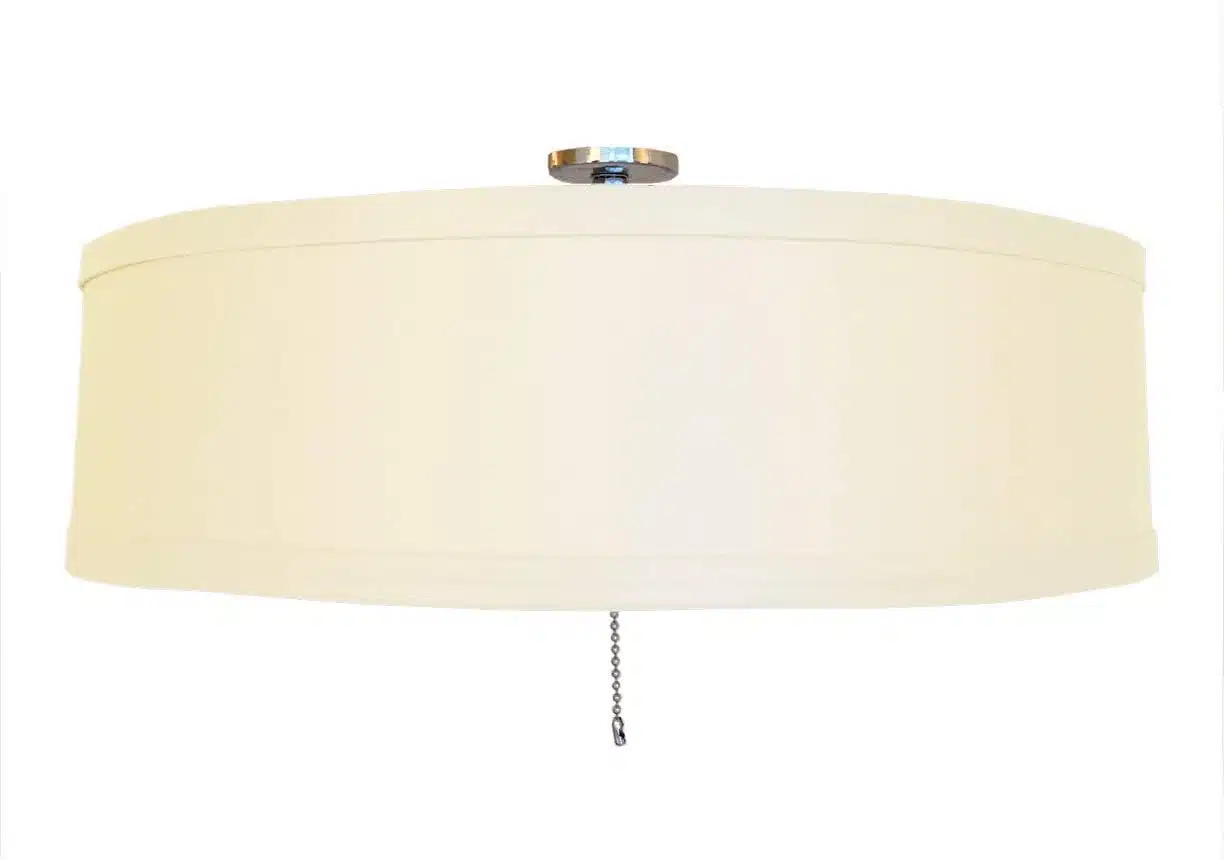 Large 17-Inch Linen Drum Shade Light Kit for Ceiling Fans - Image 6