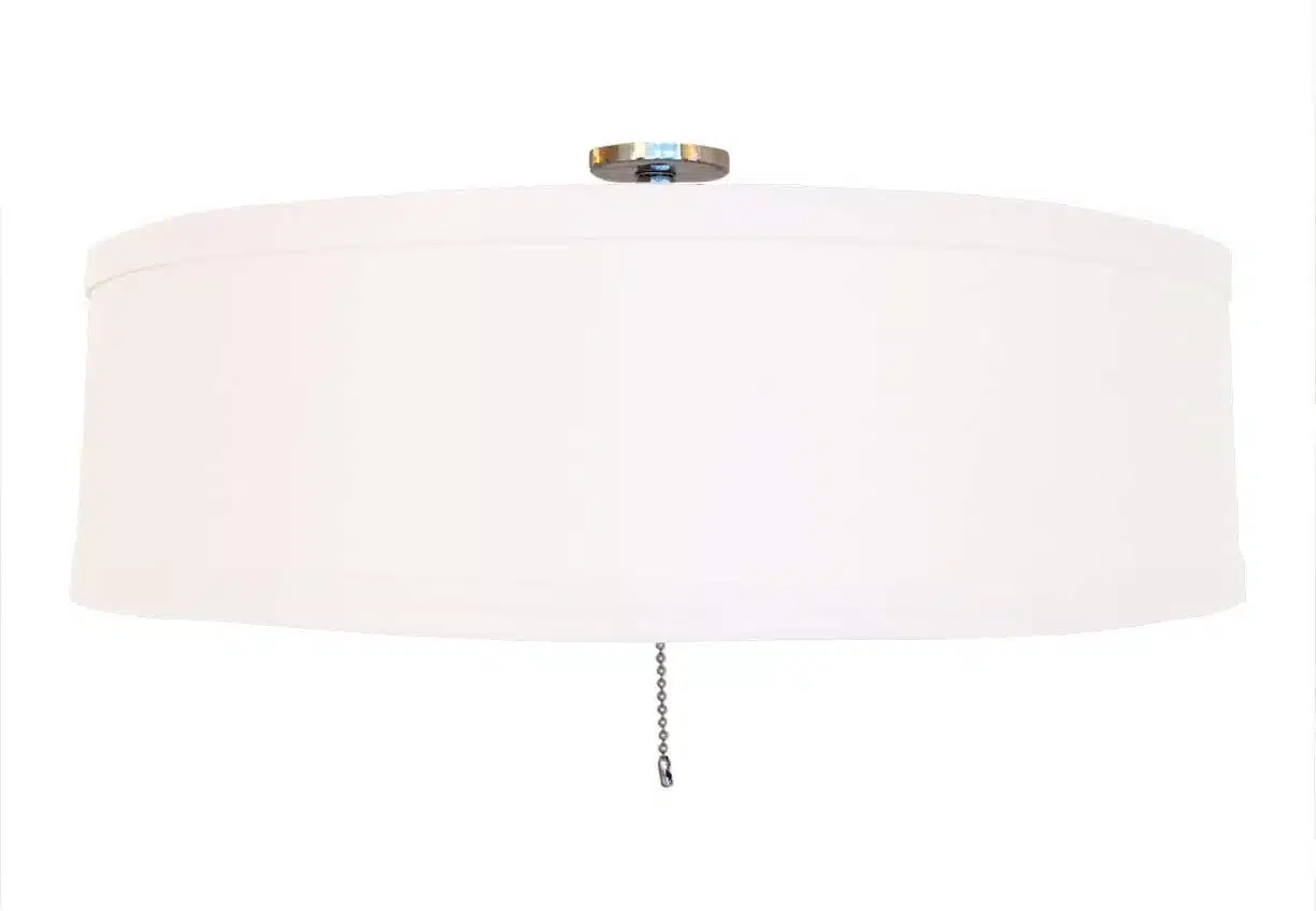 Standard Linen Drum Shade Light Kit for Ceiling Fans - Image 2